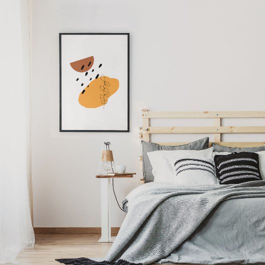 Minimale Abstracte foto-indeling van zijlijn Poster