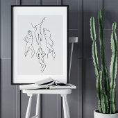 Minimale Abstracte foto-indeling van zijlijn Poster