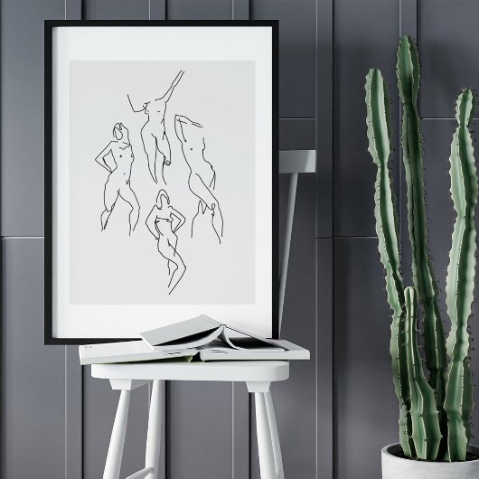 Minimale Abstracte foto-indeling van zijlijn Poster