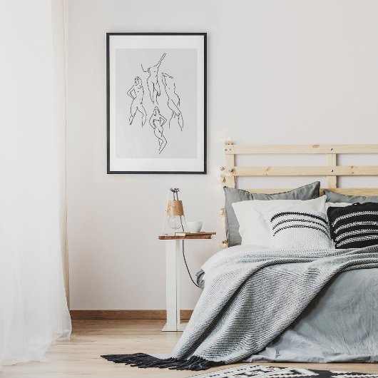 Minimale Abstracte foto-indeling van zijlijn Poster