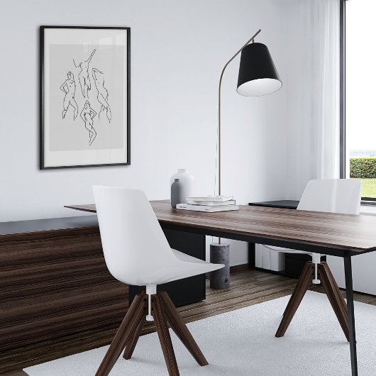 Minimale Abstracte foto-indeling van zijlijn Poster