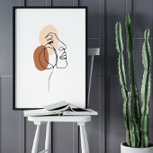 Minimale Abstracte foto-indeling van zijlijn Poster