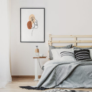 Minimale Abstracte foto-indeling van zijlijn Poster