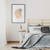 Minimale Abstracte foto-indeling van zijlijn Poster