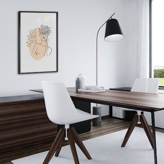 Minimale Abstracte foto-indeling van zijlijn Poster