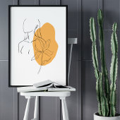 Minimale Abstracte foto-indeling van zijlijn Poster