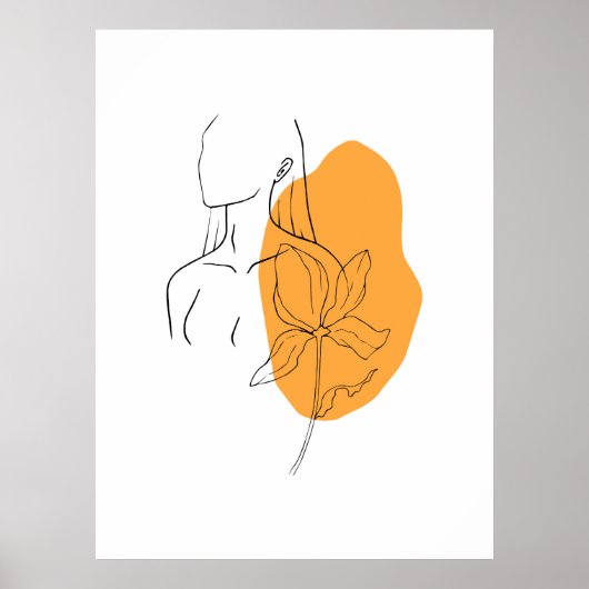 Minimale Abstracte foto-indeling van zijlijn Poster (Voorkant)