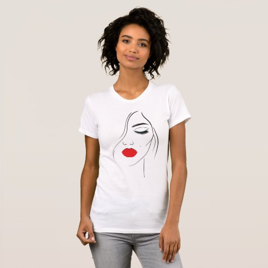 Minimale Abstracte foto-indeling van zijlijn T-shirt (Voorkant volledig)