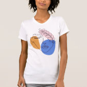 Minimale Abstracte foto-indeling van zijlijn T-shirt (Voorkant)