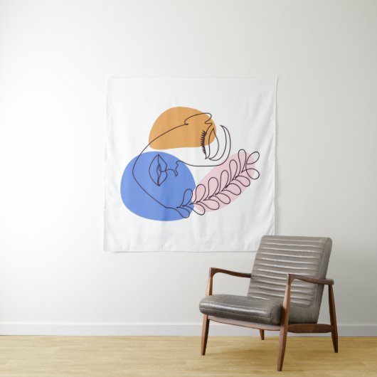 Minimale Abstracte foto-indeling van zijlijn Wandkleed (In Situ (horizontaal))