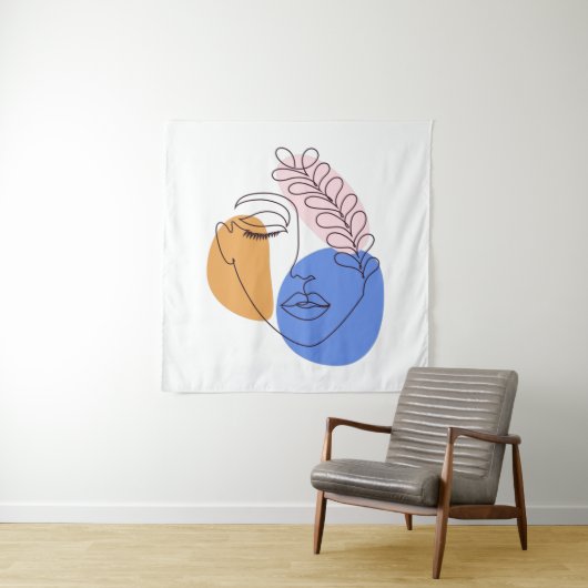 Minimale Abstracte foto-indeling van zijlijn Wandkleed (In situ)