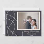 Minimale Abstracte fotoachtergrond Aangepast Feestdagenkaart (Voorkant)