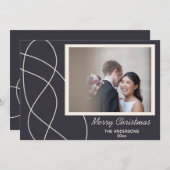 Minimale Abstracte fotoachtergrond Aangepast Feestdagenkaart (Voorkant / Achterkant)