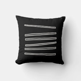 Minimale Abstracte Geometric Black White Elegant Kussen