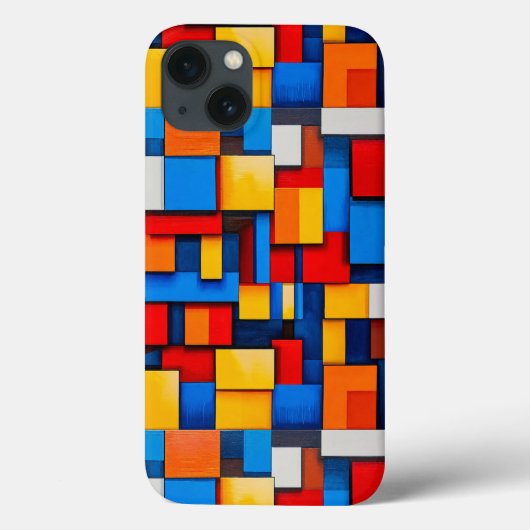 Minimale Abstracte Geometrie Moderne Kleurrijke Bl Case-Mate iPhone Case (Achterkant)