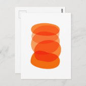 Minimale Abstracte geometrische kunst in het Oranj Briefkaart (Voorkant / Achterkant)