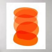 Minimale Abstracte geometrische kunst in het Oranj Poster (Voorkant)