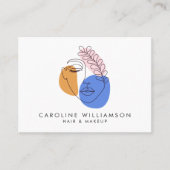 Minimale Abstracte gezichtshoek — Kunstmatige QR-c Visitekaartje (Voorkant)