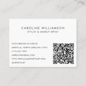 Minimale Abstracte gezichtshoek — Kunstmatige QR-c Visitekaartje (Achterkant)