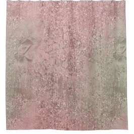 Minimale Abstracte glazen Roos Gold Pink Blush Douchegordijn