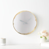 Minimale Abstracte grijze ombre Golden Circle Grote Klok (Huis)