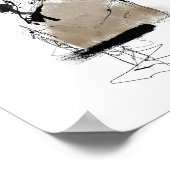 Minimale abstracte grijze zwart poster (Hoek)