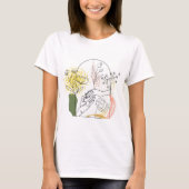 Minimale Abstracte handbeeldtekening T-shirt (Voorkant)