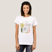 Minimale Abstracte handbeeldtekening T-shirt (Voorkant volledig)