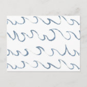 Minimale Abstracte handtekeningen voor Zee Briefkaart (Voorkant)