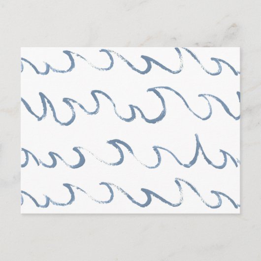 Minimale Abstracte handtekeningen voor Zee Briefkaart (Voorkant)