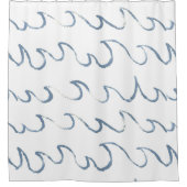 Minimale Abstracte handtekeningen voor Zee Douchegordijn (Voorkant)