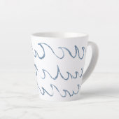 Minimale Abstracte handtekeningen voor Zee Latte Mok (Rechterhoek)