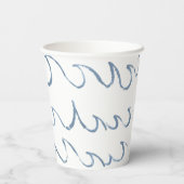 Minimale Abstracte handtekeningen voor Zee Papieren Bekers (Achterkant)