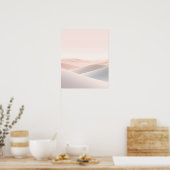 Minimale Abstracte Heuvels Landschapskunstprint Poster (Keuken)