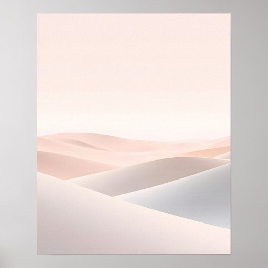 Minimale Abstracte Heuvels Landschapskunstprint Poster (Voorkant)