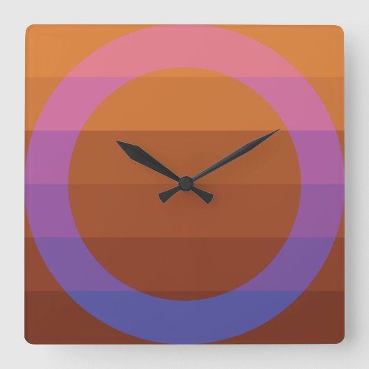 Minimale Abstracte kleuren klok (Voorkant)