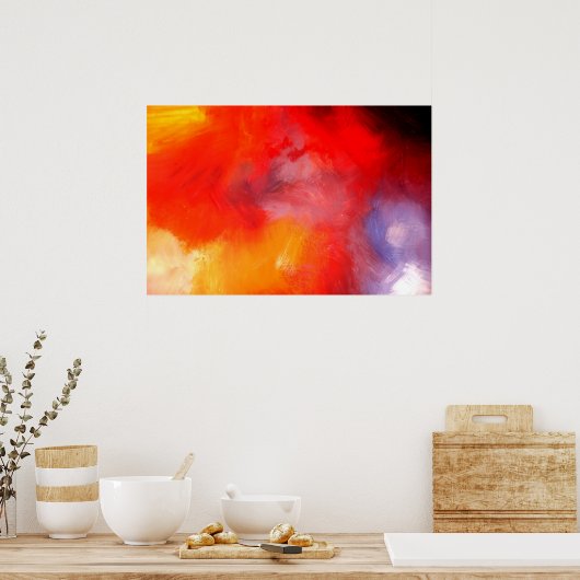 Minimale Abstracte kunst - Moderne Poster afdrukke (Keuken)