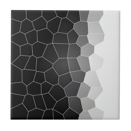 Minimale Abstracte kunststeenwitte kolen Tegeltje (Voorkant)