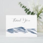 Minimale Abstracte leisteenheuvels Waterverf Bedankkaart (Staand voorkant)