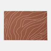 Minimale Abstracte lijnen Rust Terracotta Deurmat (Voorkant)