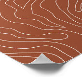 Minimale Abstracte lijnen Rust Terracotta Poster (Hoek)