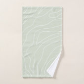 Minimale Abstracte lijnen Sage Green Bad Handdoek (Handdoek)