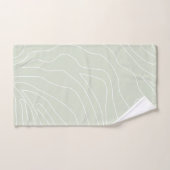 Minimale Abstracte lijnen Sage Green Bad Handdoek (Handdoek)