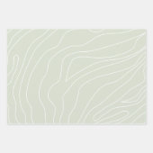 Minimale Abstracte lijnen Sage Green Inpakpapier Vel (Voorkant 2)