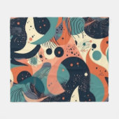 Minimale Abstracte naadloze patroon - geometrisch Fleece Deken (Voorkant (Horizontaal))