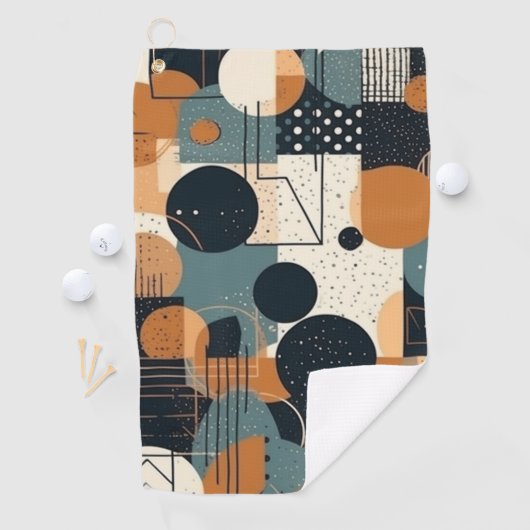 Minimale Abstracte naadloze patroon - geometrisch  Golfhanddoek (Insitu)