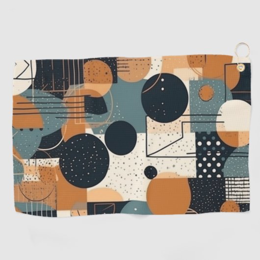 Minimale Abstracte naadloze patroon - geometrisch  Golfhanddoek (Horizontaal)