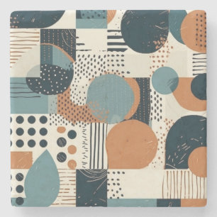 Minimale Abstracte naadloze patroon - geometrisch  Stenen Onderzetter