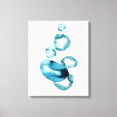 Minimale Abstracte oceaanblauwgroene waterverf Canvas Afdruk (Voorkant)