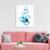 Minimale Abstracte oceaanblauwgroene waterverf Canvas Afdruk (Insitu (Woonkamer))